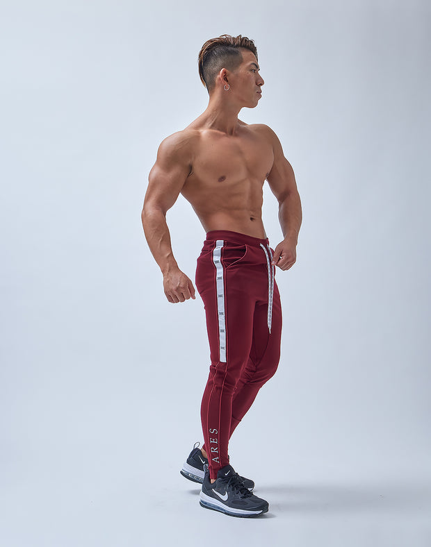 ARES PIPING LOGO PANTS RED