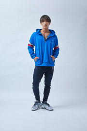 ARES BICOLOR LINE OVERSIZE HOODIE BLUE