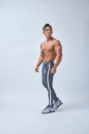 ARES SIDE TAPE STRETCH PANTS GRAY