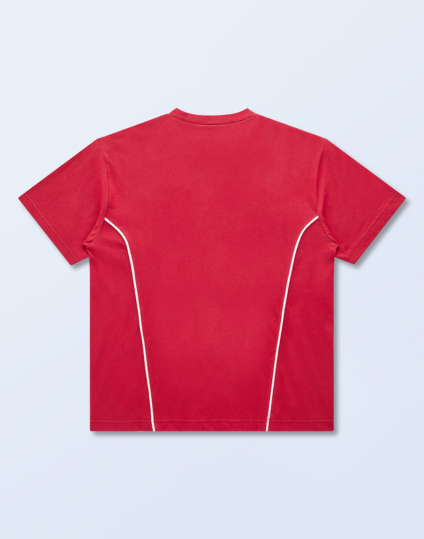 ARES SHAPE LINE OVERSIZE T-SHIRTS RED