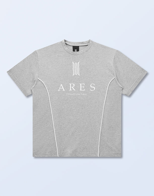 ARES SHAPE LINE OVERSIZE T-SHIRTS GRAY