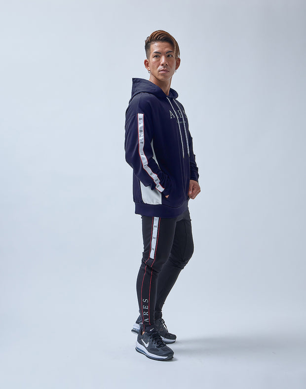 ARES PIPING HOODIE NAVY