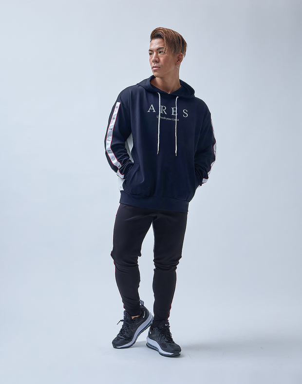 ARES PIPING HOODIE NAVY